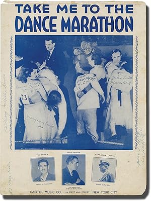 Take Me to the Dance Marathon (Original sheet music for the 1932 song)