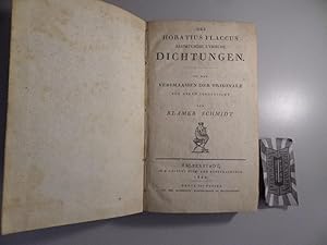 Imagen del vendedor de Des Horatius Flaccus smmtliche lyrische Dichtungen. a la venta por Druckwaren Antiquariat