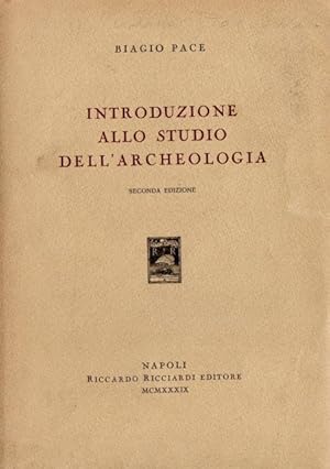 Introduzione allo studio dell'archeologia.