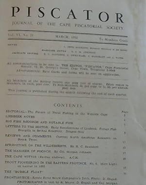 Seller image for Piscator : Journal of the Cape Piscatorial Society : Vol VI, No 21, March 1952 - Vol VI, No 24 December 1952 for sale by Chapter 1