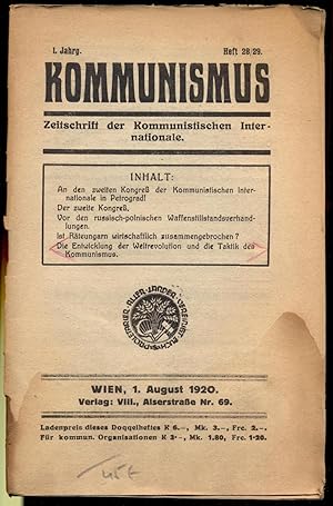 Kommunismus. Zeitschrfit der Kommunistischen Internationale, 1. Jahrg., Heft 28/29