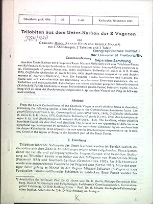 Bild des Verkufers fr Tilobiten aus dem Unter-Karbon der S-Vogesen; zum Verkauf von books4less (Versandantiquariat Petra Gros GmbH & Co. KG)