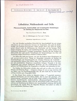 Bild des Verkufers fr Lschleier, Waldrandstufe und Delle: Pflanzensoziologische, bodenkundliche und morphologische Beobachtungen am Oberhang der Hauptterrasse bei Bonn; zum Verkauf von books4less (Versandantiquariat Petra Gros GmbH & Co. KG)