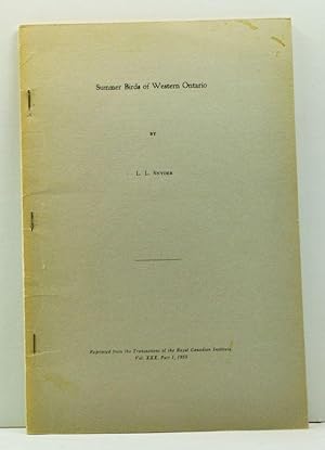 Summer Birds of Western Ontario; Reprinted from the Transactions of the Royal Canadian Institute,...
