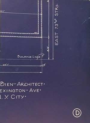 Promotional Faux Blueprints for Apartment Building at Madison Ave. & East Seventy Third Street