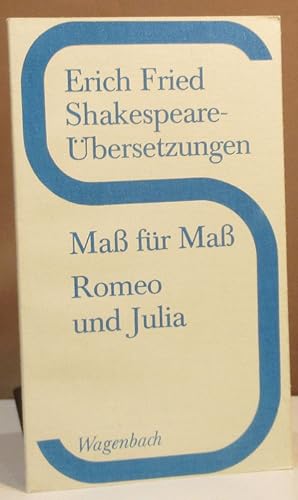 Imagen del vendedor de Ma fr Ma. Romeo und Julia. bersetzt von Erich Fried. a la venta por Dieter Eckert