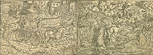 Seller image for [Doppelseitiger Holzschnitt: Biblisches Attentat. Verso: Aus dem Leben des Martin?] for sale by Antiquariat Weinek