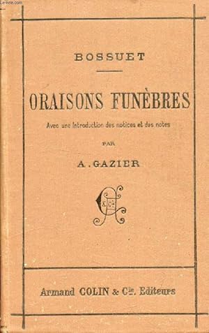 Seller image for ORAISONS FUNEBRES DE BOSSUET for sale by Le-Livre