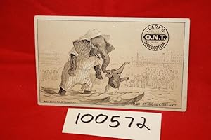 Seller image for Clark's O. N. T. Spool Cotton, jumbo at Coney Island; Victorian Advertising Card for sale by Princeton Antiques Bookshop