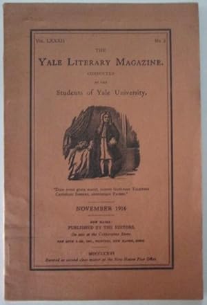 Bild des Verkufers fr The Yale Literary Magazine. November, 1916 zum Verkauf von Mare Booksellers ABAA, IOBA