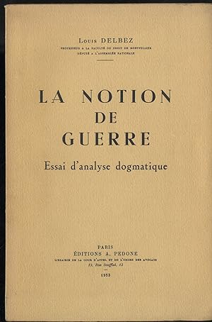 Immagine del venditore per LA NOTION DE GUERRE venduto da Librera Maxtor