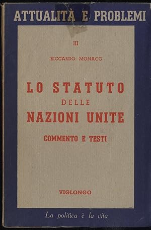 Imagen del vendedor de LO STATUTO DELLE NAZIONI E TESTI a la venta por Librera Maxtor