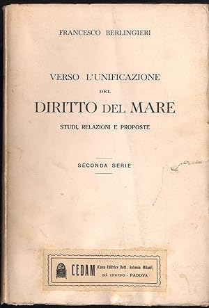 Image du vendeur pour VERSO LUNIFICAZIONE DEL DIRITTO DEL MARE mis en vente par Librera Maxtor