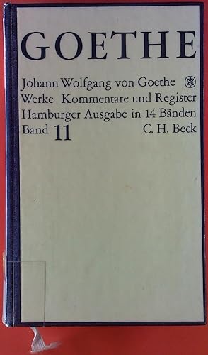 Bild des Verkufers fr Goethes Werke, Hamburger Ausgabe in 14 Bnden, BAND XI, Kommentare und Register, Autobiographische Schriften III zum Verkauf von biblion2