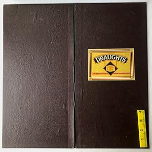 Imagen del vendedor de Draughts [ FOLDING BROWN CLOTH CHESS BOARD ONLY, YELLOW LABEL ON TOP, 8 X 8 YELLOW & BLACKSQUARES WITH ORANGE LINES BETWEEN, BLACK CLOTH SPINE ]. EXTREMELY SCARCE a la venta por Deightons