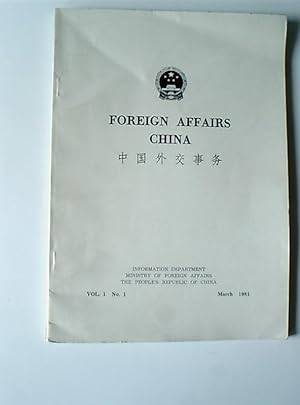 Seller image for Foreign Affairs China Vol.1, No. 1 for sale by Bildungsbuch