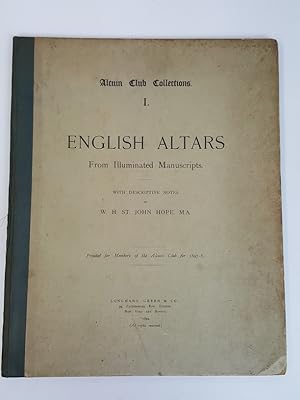 Bild des Verkufers fr English Altars from Illuminated Manuscripts, Alcuin Club Collections, Vol 1 zum Verkauf von Keoghs Books