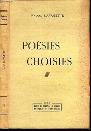 Seller image for POESIES CHOISIES for sale by Le-Livre