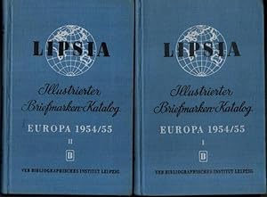 Lipsia. Illustrierter Briefmarken-Katalog Europa 1954/55. Band I und Band II.