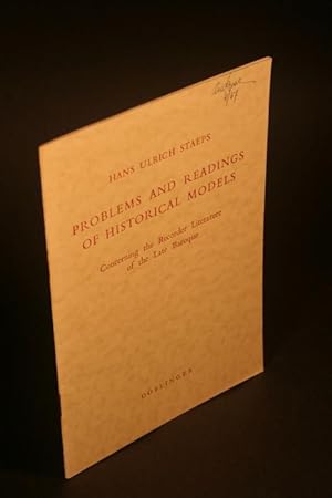 Bild des Verkufers fr Problems and Readings of Historical Models. Concerning the Recorder Literature of the Late Baroque. zum Verkauf von Steven Wolfe Books