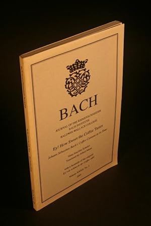 Bild des Verkufers fr Bach. Journal of the Riemenschneider Bach Institute, Volume 32, 2, 2001. zum Verkauf von Steven Wolfe Books