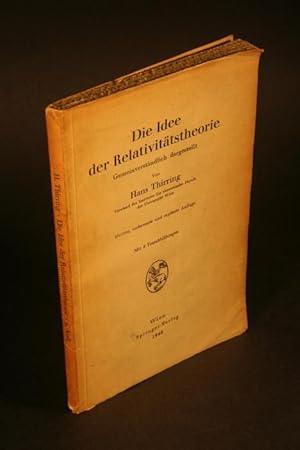 Seller image for Die Idee der Relativittstheorie. Gemeinverstndlich dargestellt for sale by Steven Wolfe Books