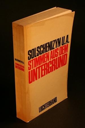 Imagen del vendedor de Stimmen aus dem Untergrund. Zur geistigen Situation in der UdSSR. a la venta por Steven Wolfe Books