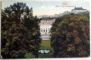 Fulda. Blick in den Schloßgarten.