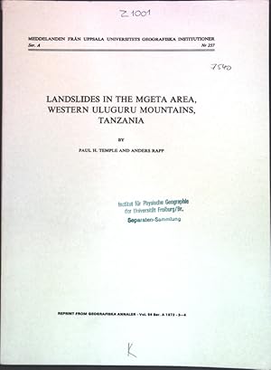 Seller image for Landslides in the Mgeta Area, Western Uluguru Mountains, Tanzania; for sale by books4less (Versandantiquariat Petra Gros GmbH & Co. KG)
