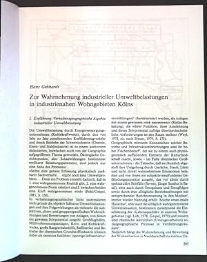 Seller image for Zur Wahrnehmung industrieller Umweltbelastungen in industrienahen Wohngebieten Klns; for sale by books4less (Versandantiquariat Petra Gros GmbH & Co. KG)