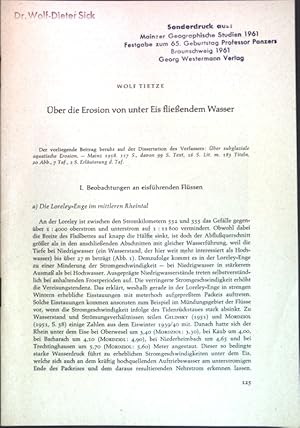 Seller image for ber die Erosion von unter Eis flieendem Wasser; for sale by books4less (Versandantiquariat Petra Gros GmbH & Co. KG)