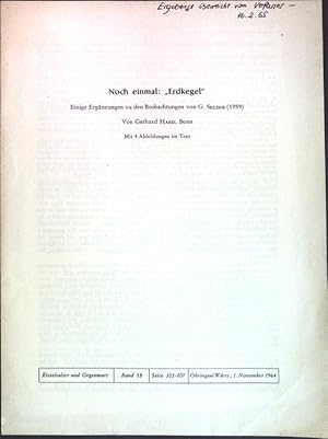 Bild des Verkufers fr Noch einmal "Erdkegel": Einige Ergnzungen zu den Beobachtungen von G. Selzer (1959); zum Verkauf von books4less (Versandantiquariat Petra Gros GmbH & Co. KG)