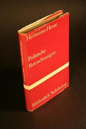 Seller image for Politische Betrachtungen. Auswahl Siegfried Unseld for sale by Steven Wolfe Books