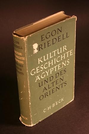 Image du vendeur pour Kulturgeschichte gyptens und des alten Orients. Leben und Legende der vorchristlichen Seele. mis en vente par Steven Wolfe Books