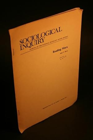 Imagen del vendedor de Reprint: "Reading Marx". Reprinted from Sociological Inquiry, 43, 1, Spring 1973 a la venta por Steven Wolfe Books