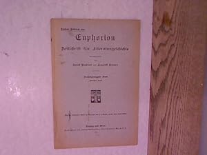 Imagen del vendedor de Sonder-Abdruck aus EUPHORION, Zeitschrift fr Literaturgeschichte. 23. Band, 2. Heft. a la venta por Antiquariat Bookfarm