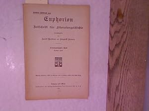 Bild des Verkufers fr Sonder-Abdruck aus EUPHORION, Zeitschrift fr Literaturgeschichte. 23. Band, 1. Heft. zum Verkauf von Antiquariat Bookfarm