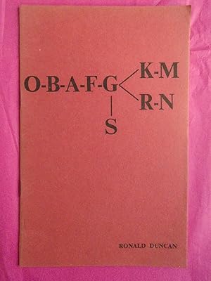 Imagen del vendedor de O-B-A-F-G = K-M = R-N = S. A play in one act for stereophonic sound. a la venta por LOE BOOKS