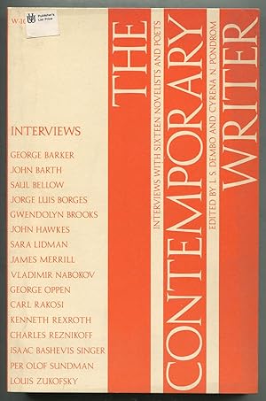 Imagen del vendedor de The Contemporary Writer: Interviews with Sixteen Novelists and Poets a la venta por Between the Covers-Rare Books, Inc. ABAA