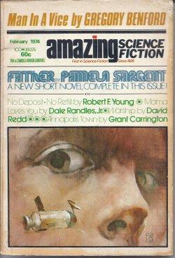 Seller image for AMAZING Science Fiction: February, Feb. 1974 for sale by Books from the Crypt