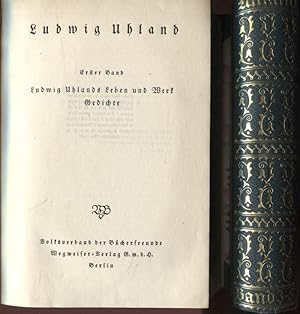 Ludwig Uhland Gesammelte Werke Band 1-5 in 2 Büchern