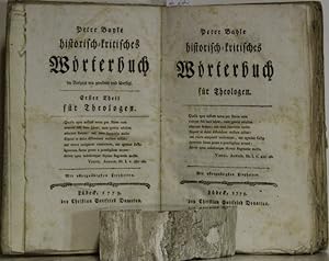 Bild des Verkufers fr Historisch-kritisches Wrterbuch fr Theologen. zum Verkauf von Antiquariat  Braun