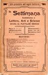 Seller image for LA SETTIMANA (1902 - 1903). Rassegna di Lettere, Arti e Scienze diretta da Matilde Serao for sale by Libreria Neapolis di Cirillo Annamaria