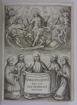 Bild des Verkufers fr Christus Iesus hoc est dei hominis elogia. Genua, I. M. Farroni 1641. 4. 1 Bl., 266 S., 1 Bl., mit gestochenem Titel, flex. Prgt. d. Zt zum Verkauf von Antiquariat Johannes Mller