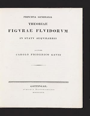 Principia Generalia Theoriae Figurae Fluidorum in Statu Aequilibrii