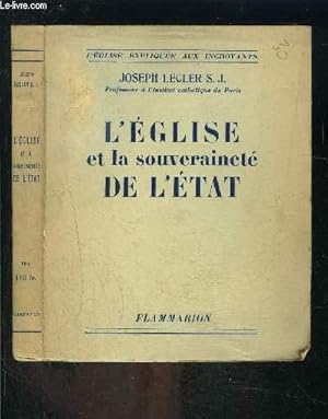 Immagine del venditore per L EGLISE ET LA SOUVERAINETE DE L ETAT venduto da Le-Livre