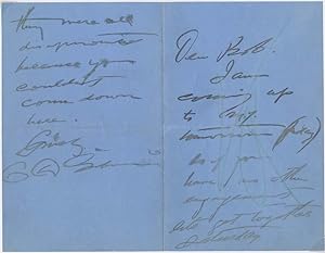 Seller image for Autograph Note Signed for sale by Main Street Fine Books & Mss, ABAA