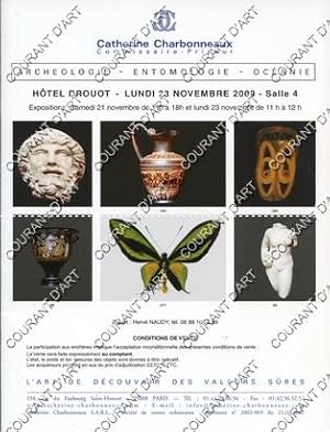 ARCHEOLOGIE. ENTOMOLOGIE. OCEANIE. [EGYPTE. PREHISTOIRE ET PROTOHISTOIRE. OUSHEBTIS. MONDE GREC E...