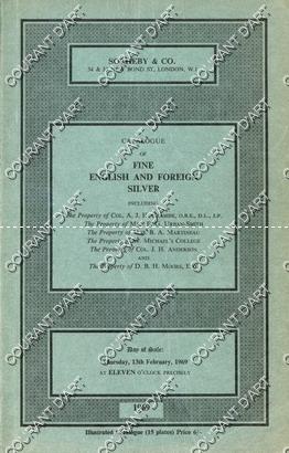 CATALOGUE OF FINE ENGLISH AND FOREIGN SILVER. [RALPH WOODHOUSE. JOHN CAFE. JOHN LUFF. R. B. THOMA...