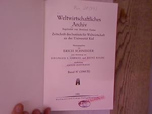 Seller image for Weltwirtschaftliches Archiv. Zeitschrift des Instituts fr Weltwirtschaft an der Universitt Kiel. 97. Band (1966 II) (komplett!) for sale by Antiquariat Bookfarm